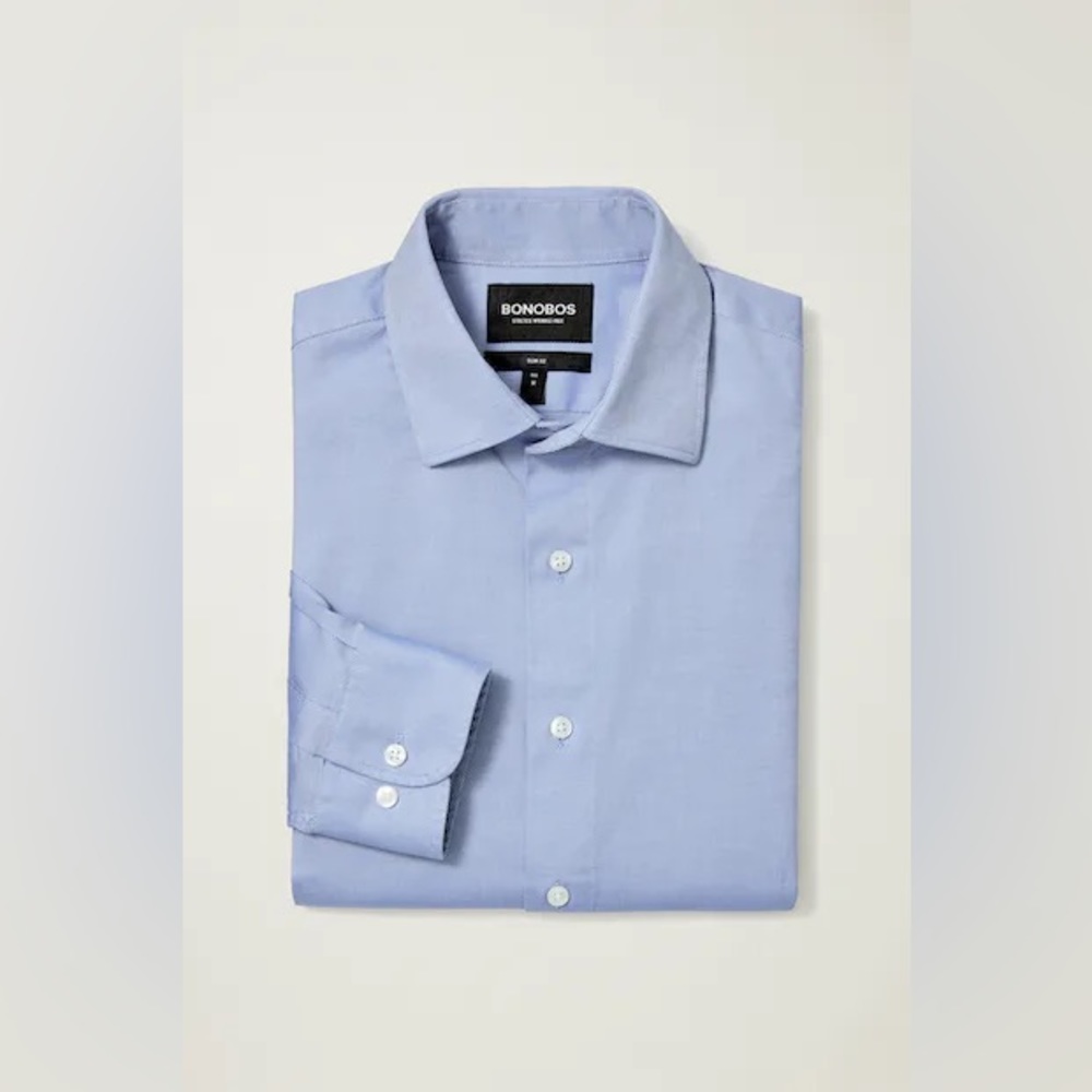 Bonobos Desk to Dinner Shirt in Blue Texture
